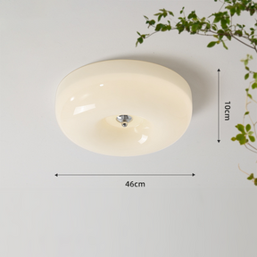 Cream Round Ceiling Lamp Glass Ceiling Light