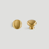 Modern Brass Gold Mushroom Head Cabinet Knobs