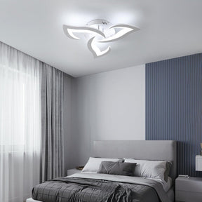 Contemporary Flower Shape Iron Living Room LED Ceiling Light
