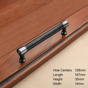 Wood Grain Walnut High-end Wardrobe Handle