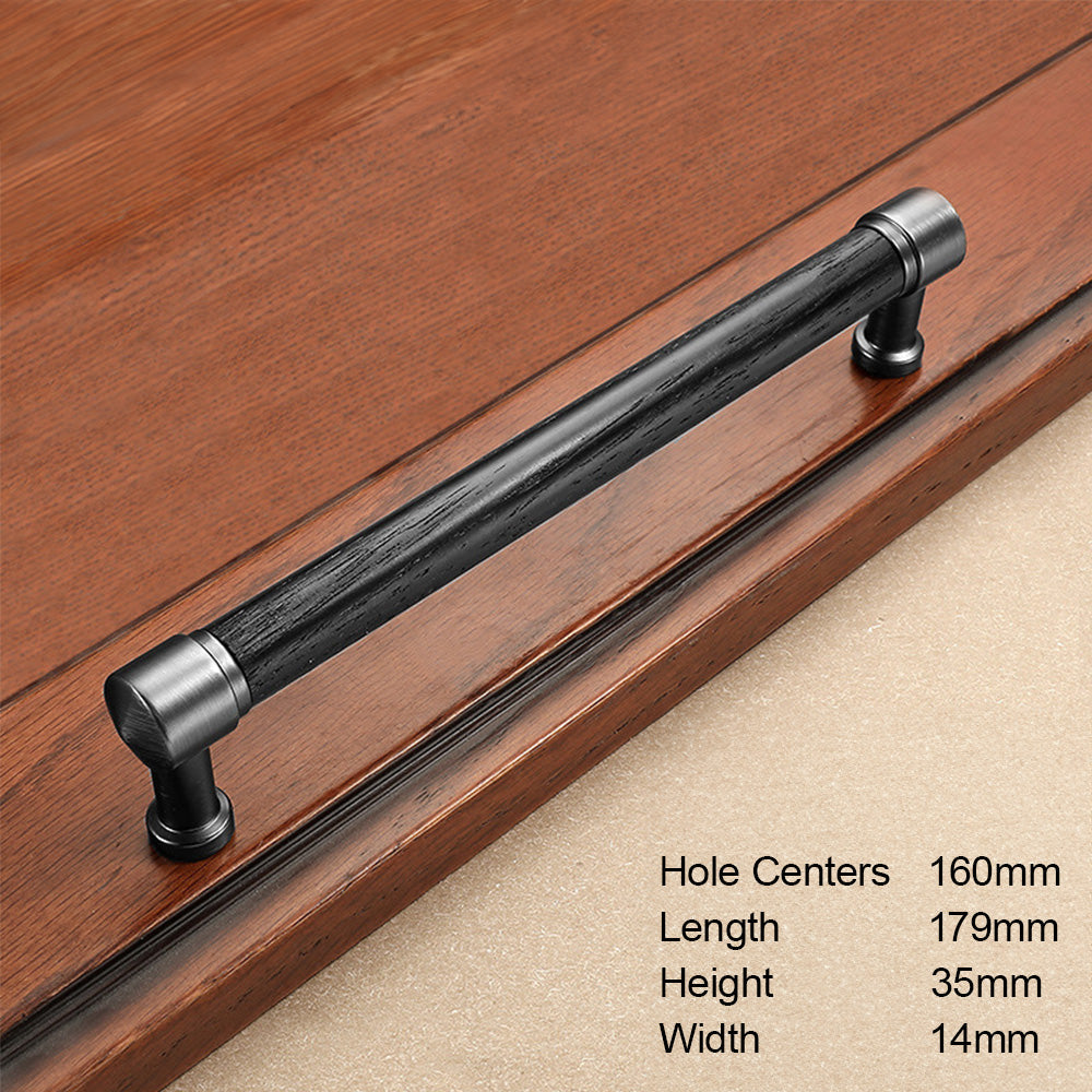 Wood Grain Walnut High-end Wardrobe Handle