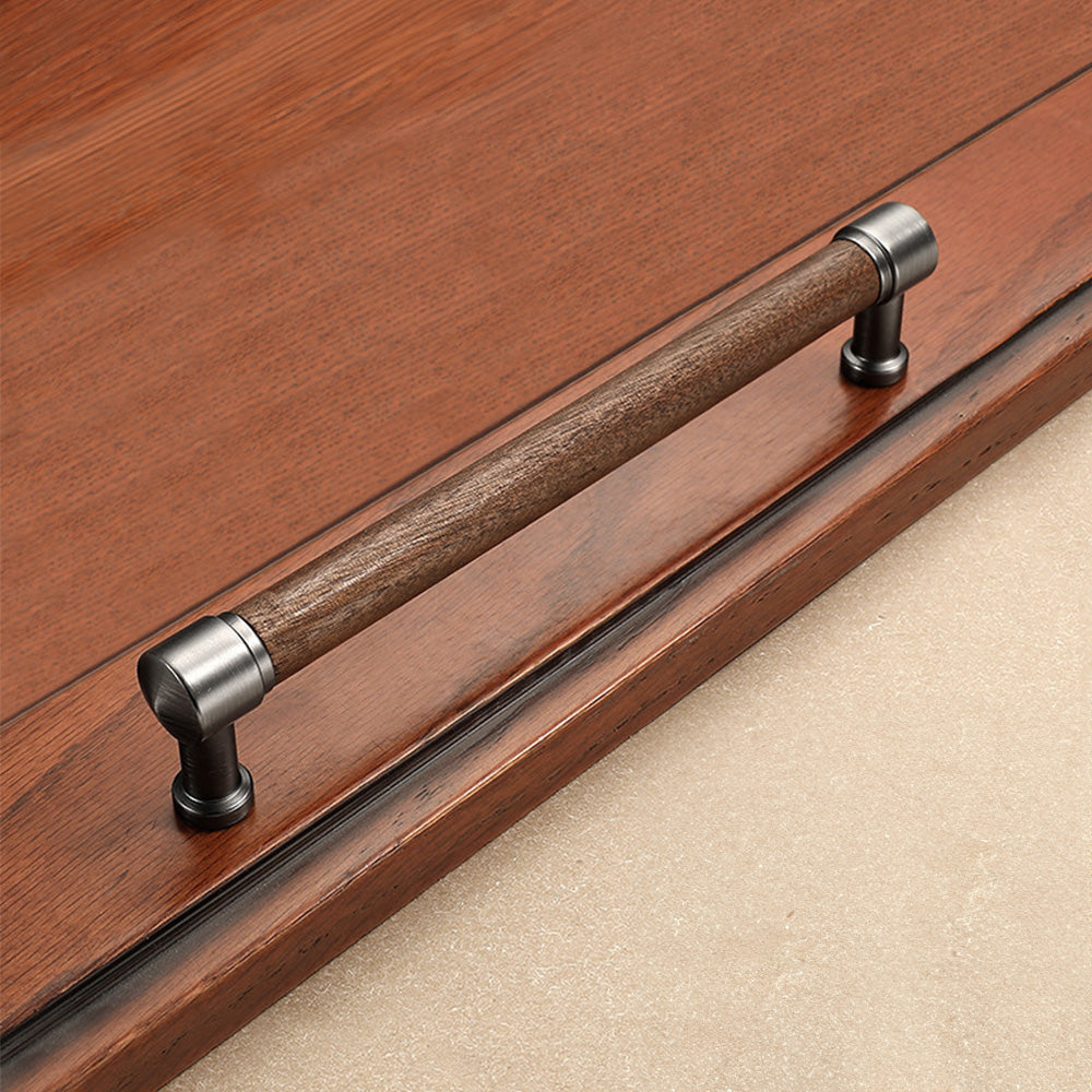 Wood Grain Walnut High-end Wardrobe Handle