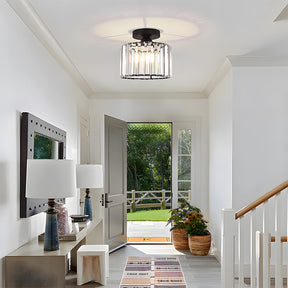 Crystal Round Semi Flush Mount Ceiling Lights for Living Room