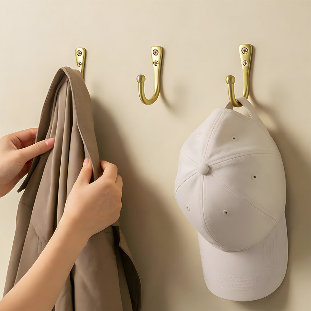 Traditional Ball-Top Solid Brass Wall Hook
