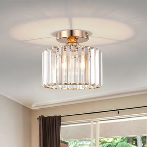 Crystal Round Semi Flush Mount Ceiling Lights for Living Room