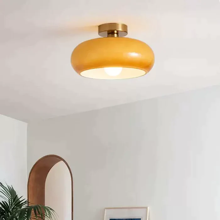 Vintage Gold Glass Pendant Ceiling Lights