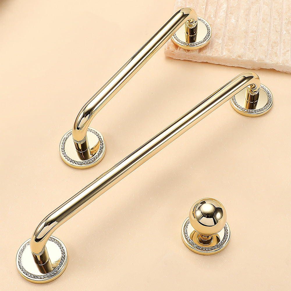 Decorative Zinc Alloy Gold Kitchen Cabinet Handles