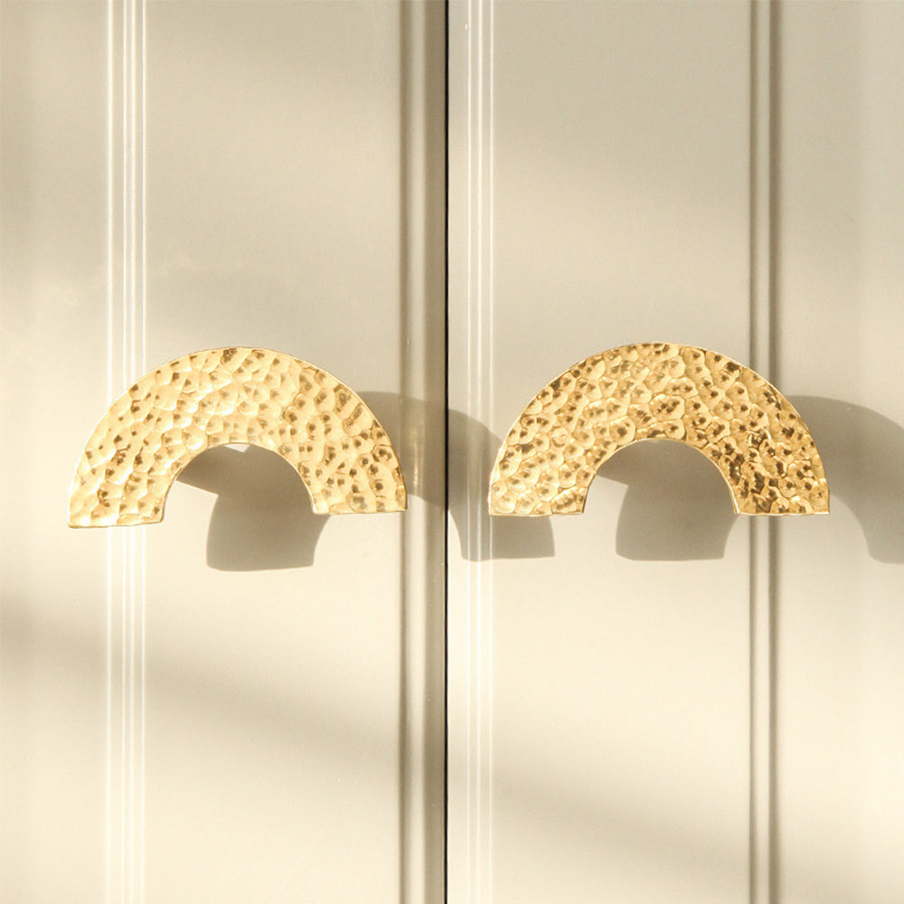 Shiny Gold Brass Semi Circle Cabinet Handles