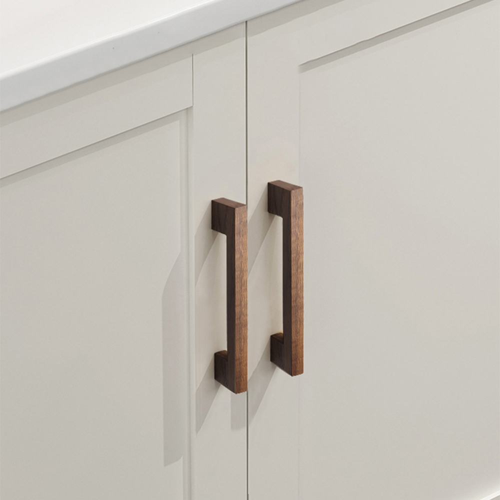 Simple Drawer Log Wind Solid Wood Cabinet Handles and Knobs