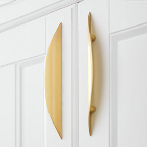 Gold Black Curved Wardrobe Handles