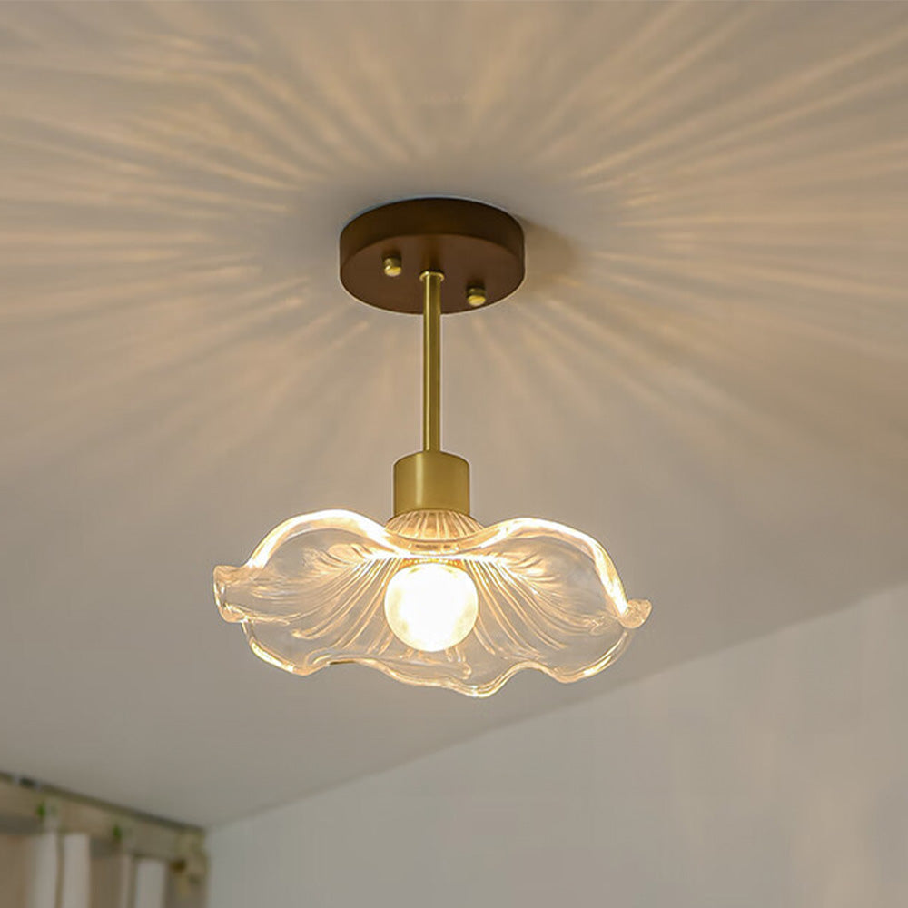 Flower Glass Hallway Ceiling Lighting