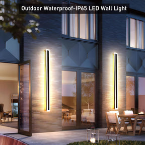 IP65 Modern Minimalism Decor Acrylic Black Outdoor LED Wall Lights