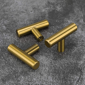 Brushed Brass Euro Style Cabinet Handles for Kitchen