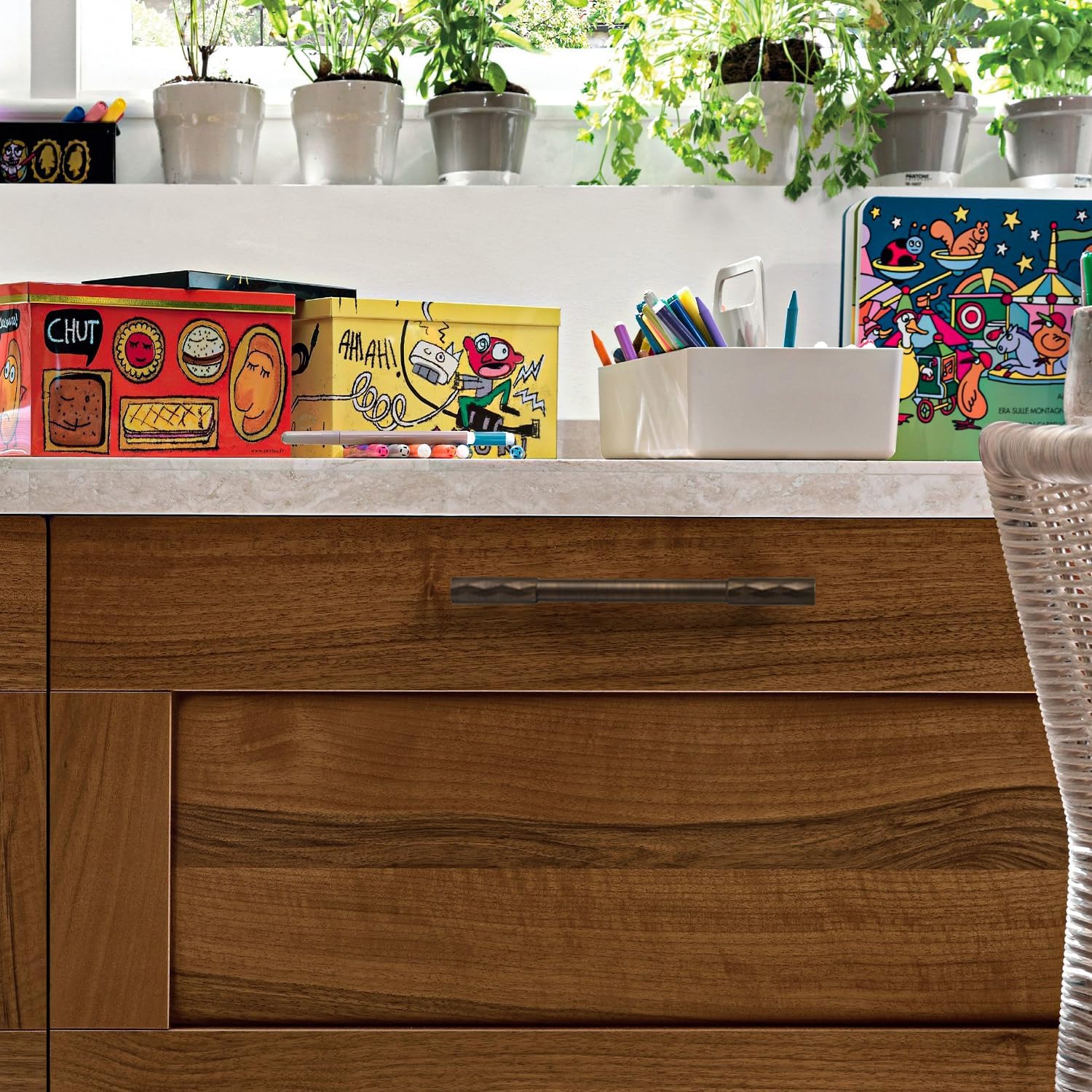 Retro Art Deco Solid Brass Cabinet Handles