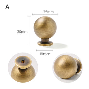 Vintage Bronze Solid Brass Knob with Backplate