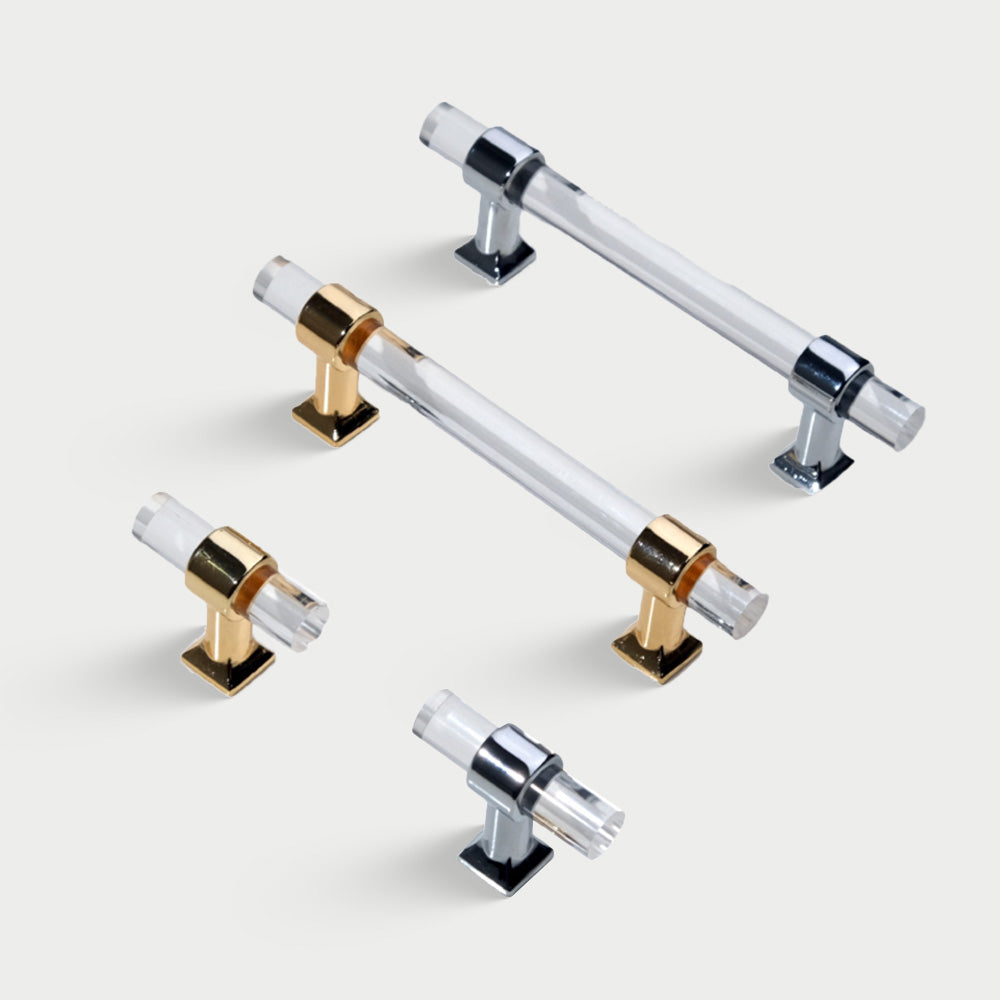 Modern Transparent Acrylic Wardrobe Door Handle