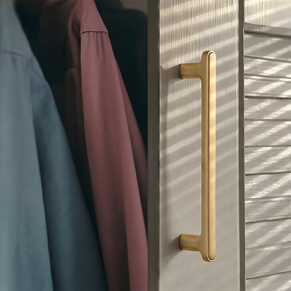 Modern Zinc Alloy T Bar Knobs & Grooved Bar Cabinet Pulls