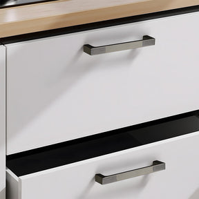 Square Textured Gold & Black Drawer Handles