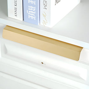 Modern Simple Embedded Brass Gold Edge Pulls