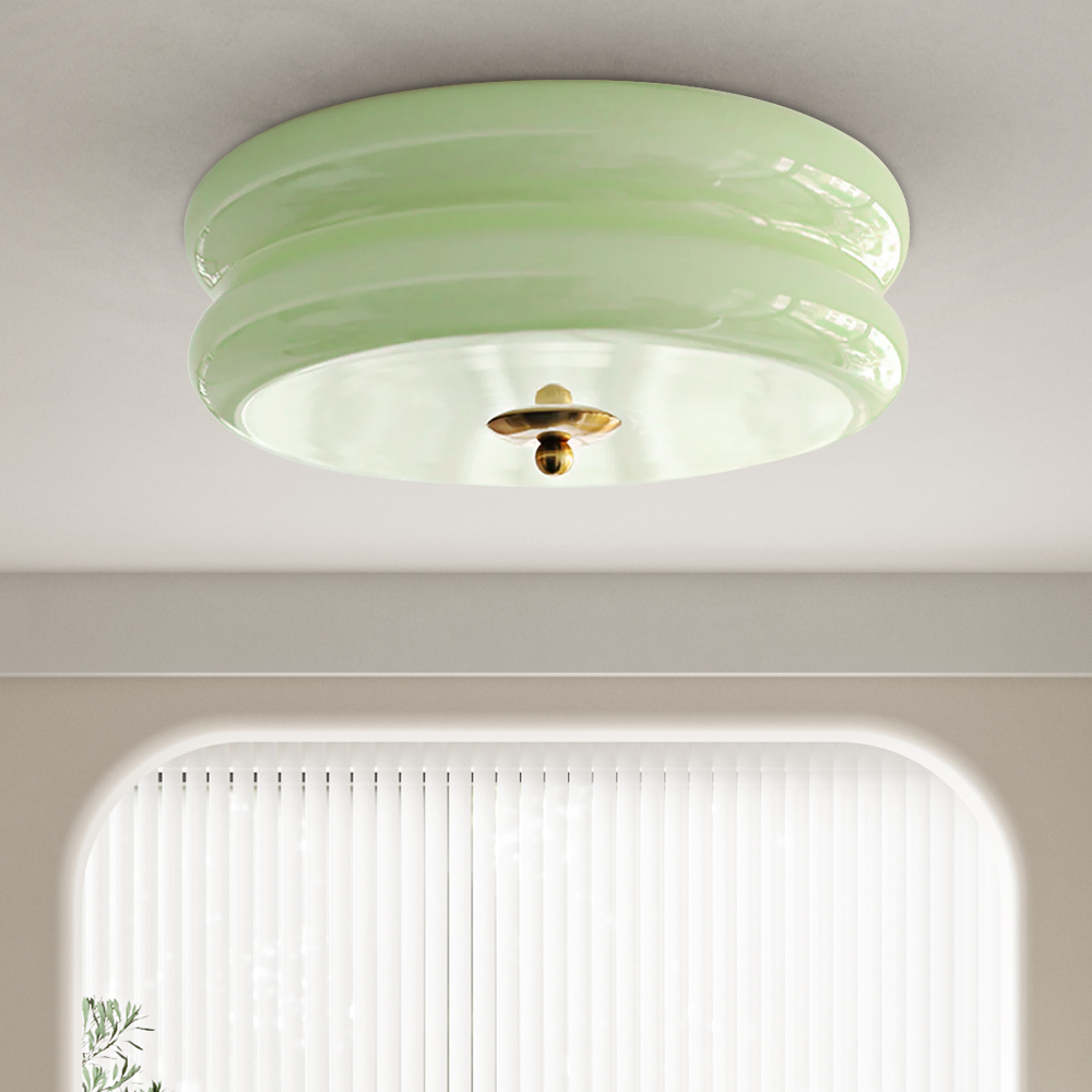 Art Deco Simple Cream Cake Ceiling Light