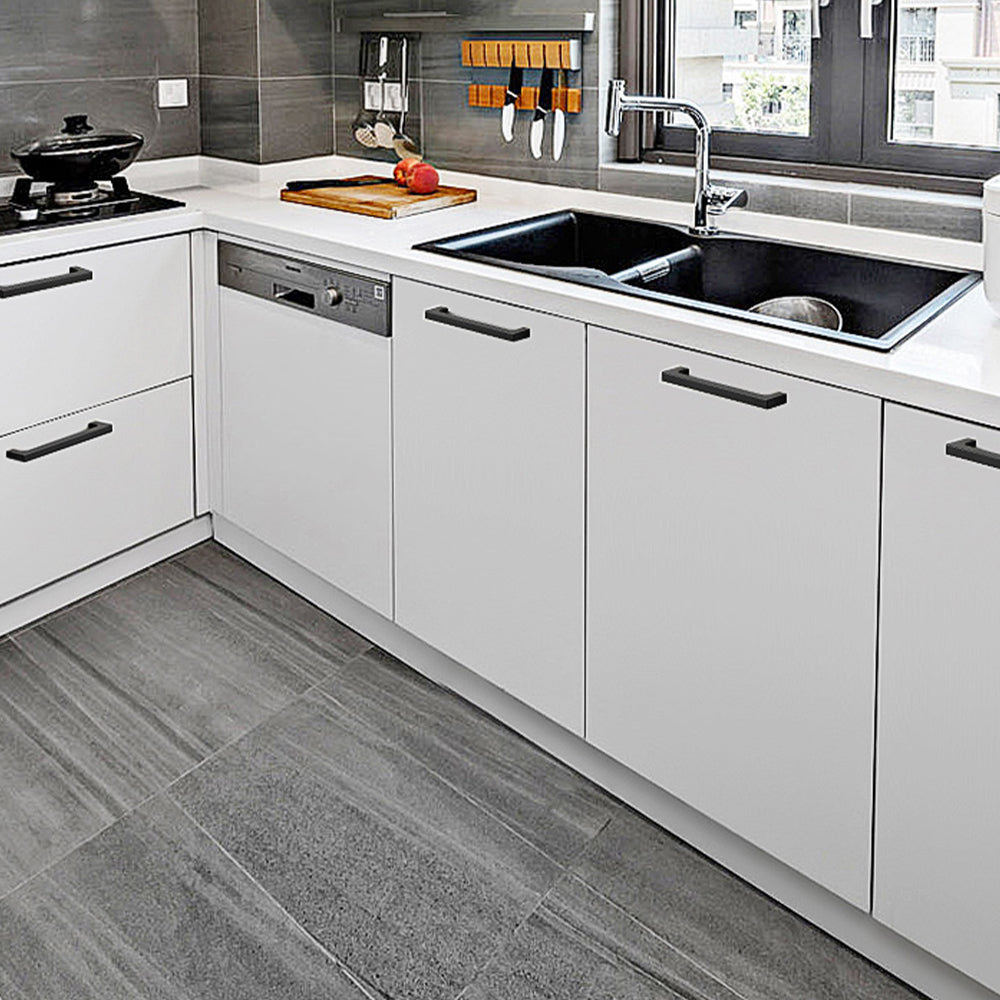 Black Simple Long Cabinet Handles