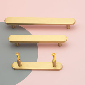 Modern Simple Brass Gold Cabinet Handles