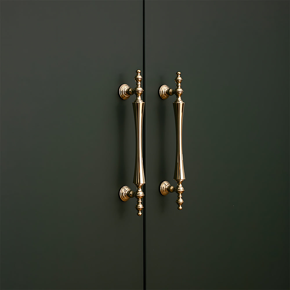 Retro Gold Brass Wardrobe Handles And Knobs