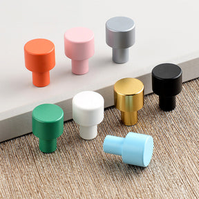 Colorful Small Double Curved Wardrobe Knobs For Children's Room