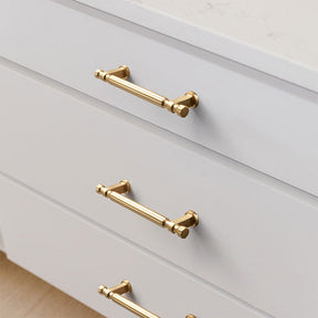 Modern T-Bar Gold Cabinet Handles