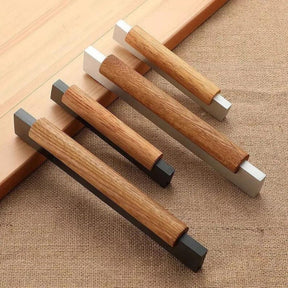 1 Pack Simple Wood Cabinet Kitchen Pull Handle