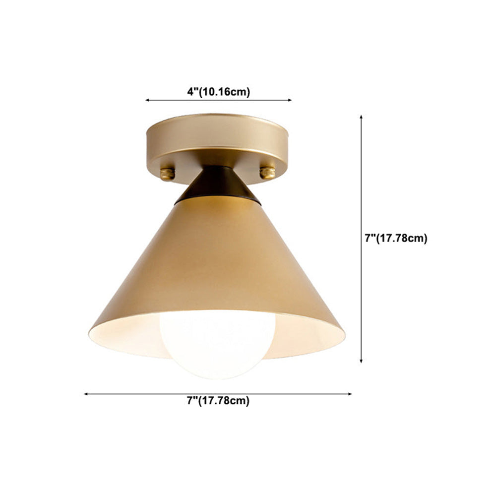 Modern Gold Flush Ceiling Light