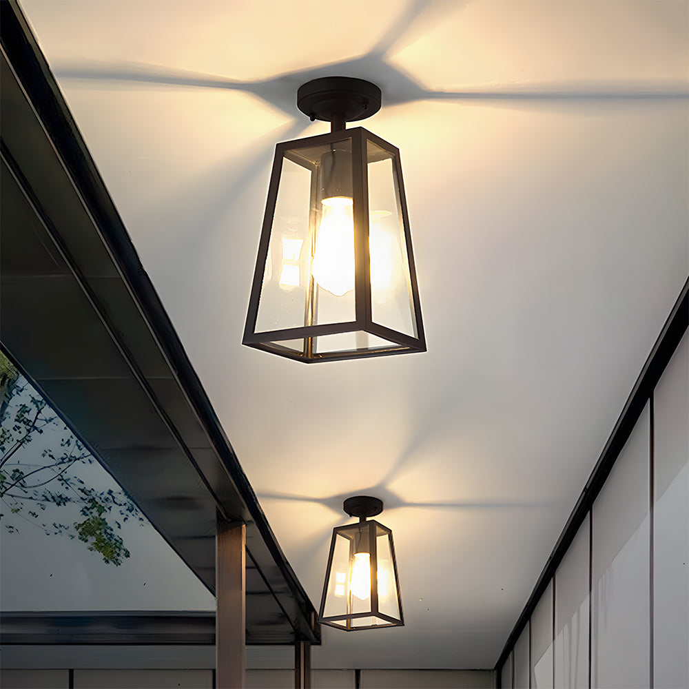 Vintage Outdoor Corridor Black Ceiling Lights