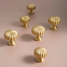 Gold Brass Furniture Hardware Single Hole Knobs