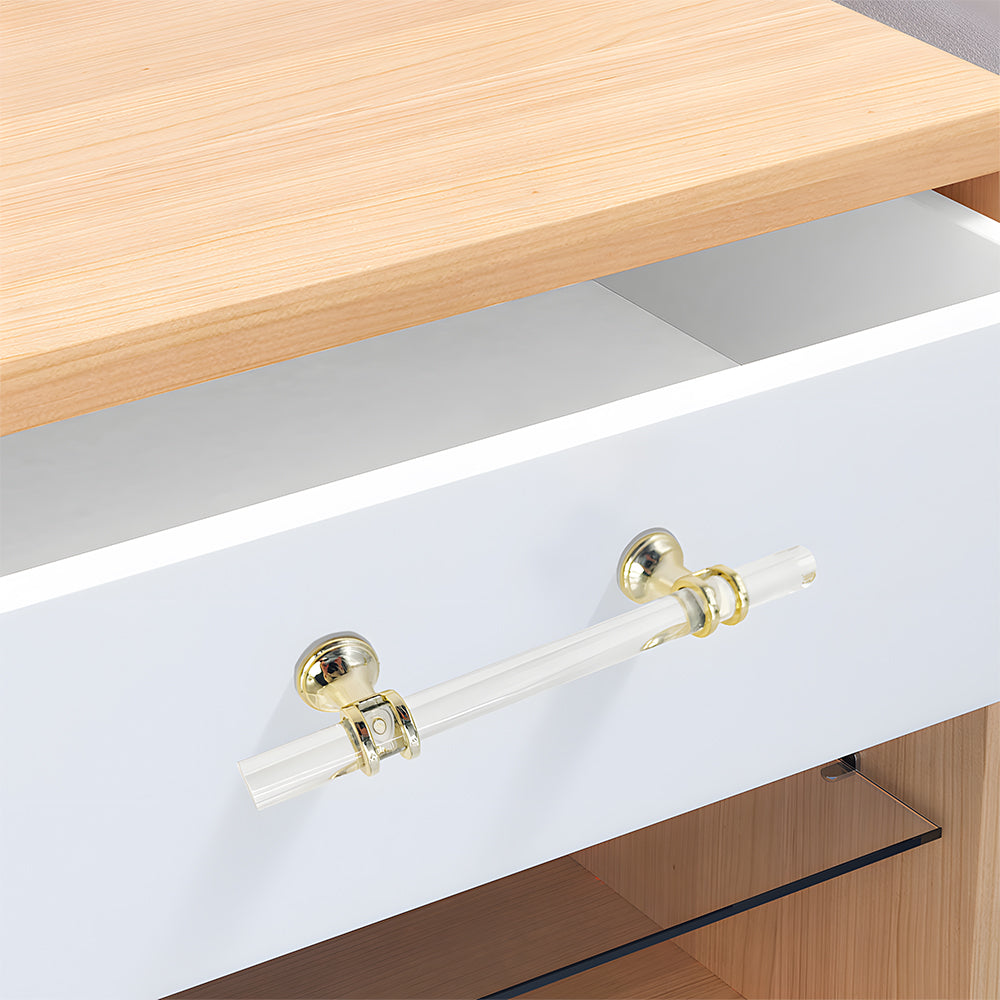 Simple Acrylic Transparent Bathroom Cabinet Handles