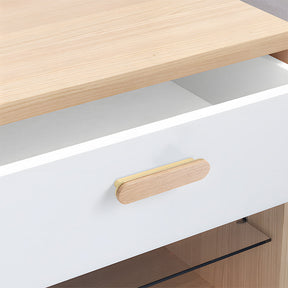 Round Wood Zinc Alloy Cabinet Wardrobe Door Handles