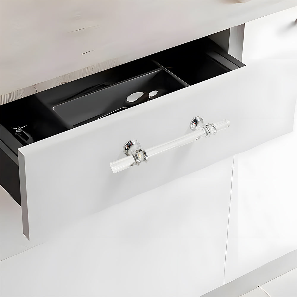 Simple Acrylic Transparent Bathroom Cabinet Handles