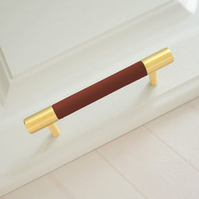 Colorful Leather Bar Cabinet Handles