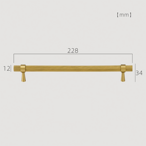 Closet Drawer Brass Knurled Matte Modern Cabinet Pulls