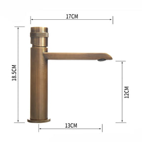 Heavy Duty Single Hole Brass Bathroom Sink Tap_Bronze