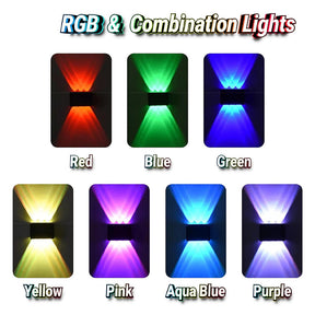 IP65 Up & Down Waterproof External Solar Garden Wall Lamp