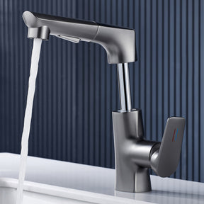 Pull Out Lifting Basin Taps_ Gunmetal Gray