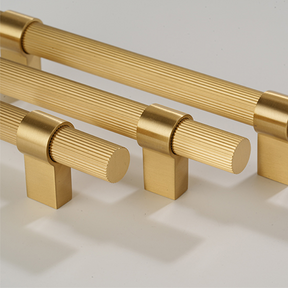 Solid Brass Knurled Hardware Kitchen Cabinet Pull