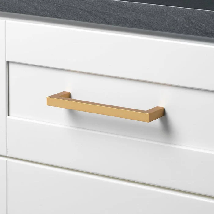 Brushed Brass Square Bar Handles