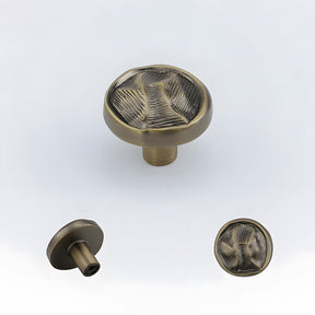 Organic Round Textured Zinc Alloy Cabinet Knobs