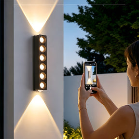 IP65 Modern Black LED Up Down Outdoor Wall Light