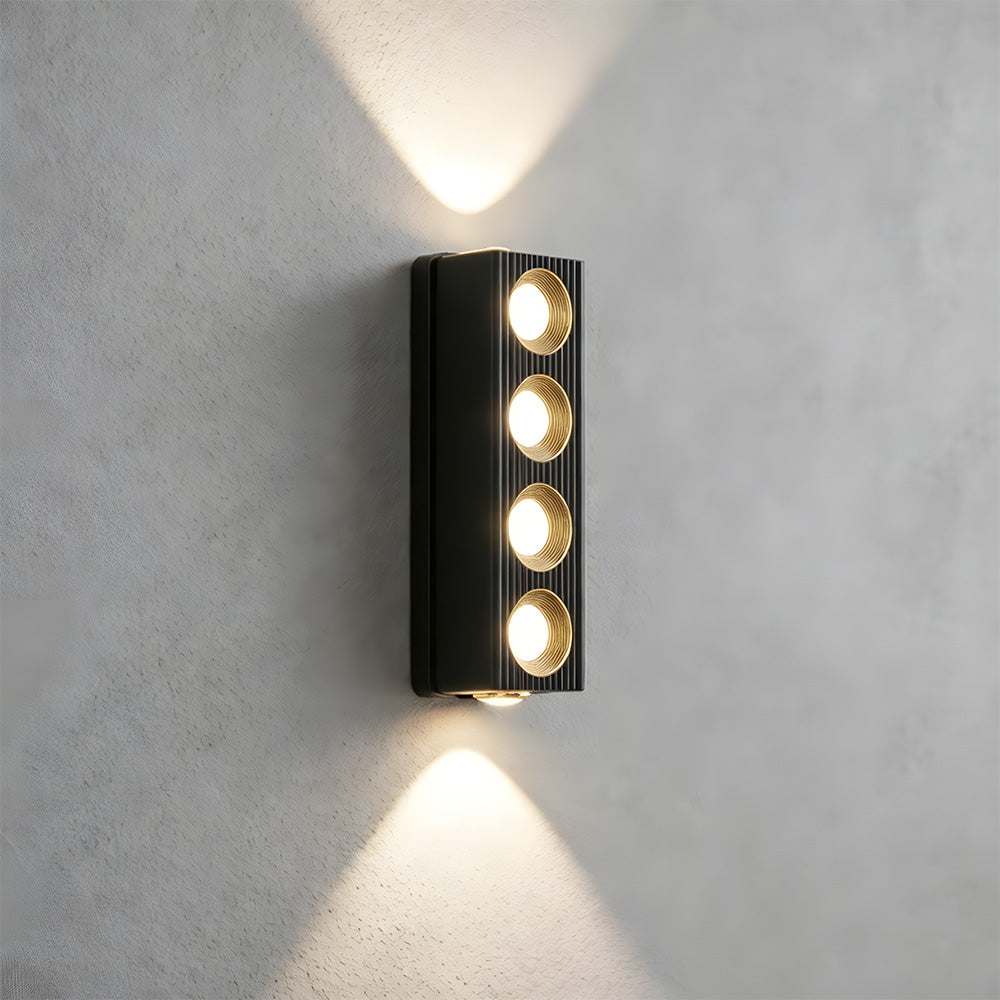 IP65 Modern Black LED Up Down Outdoor Wall Light