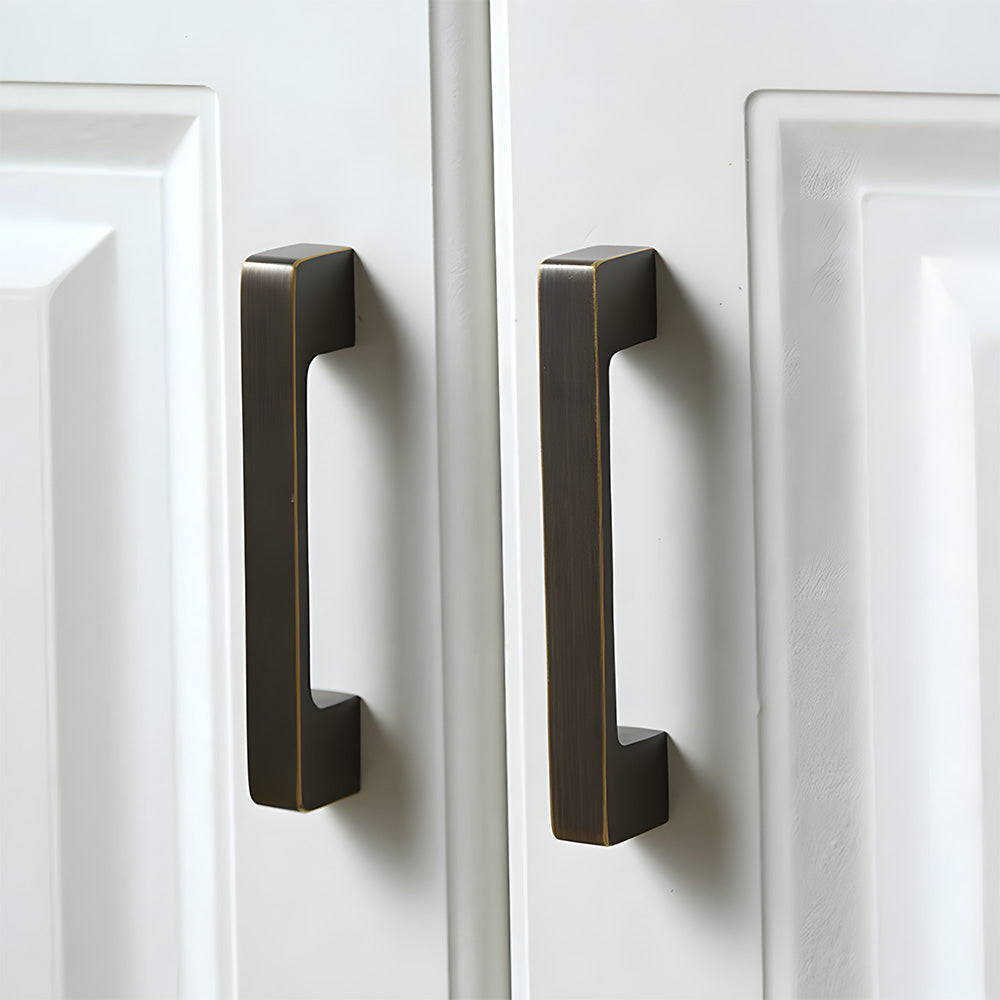 Retro Coffee Bronze Aged Brass Drawer Handles