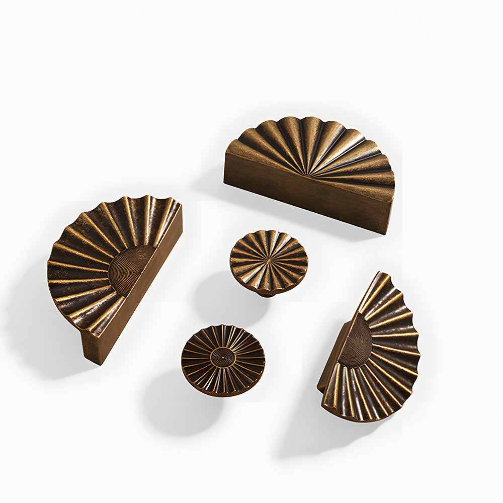 Vintage Sunburst Half Moon Cabinet Pulls