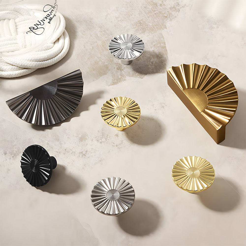 Vintage Sunburst Half Moon Cabinet Pulls