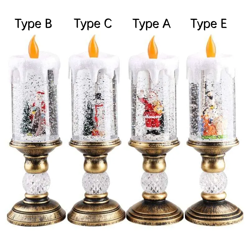 Warm Transparent Candles Plastic LED Christmas Lightings
